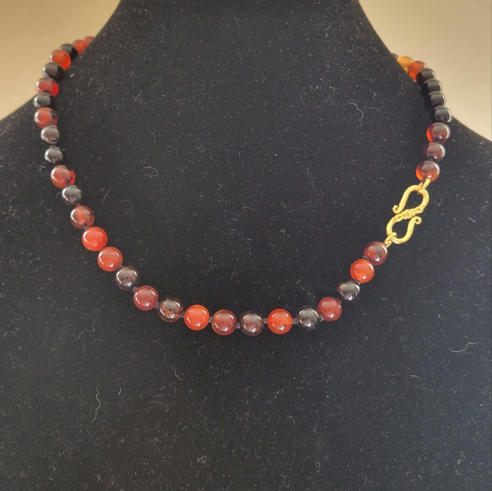 Autumnal Fire Agate Necklace - Picture 5 of 5